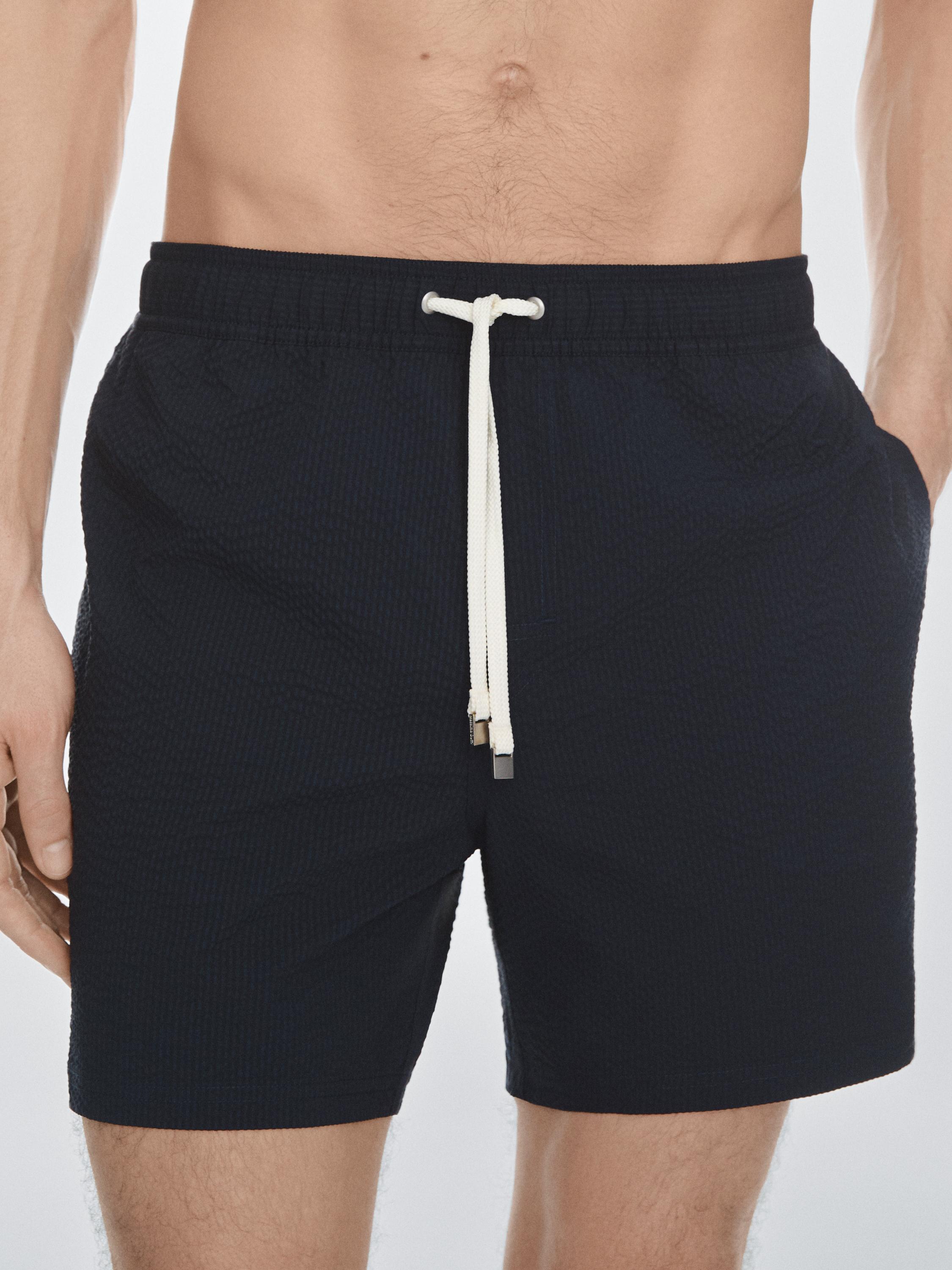 Maillot de bain uni texturé